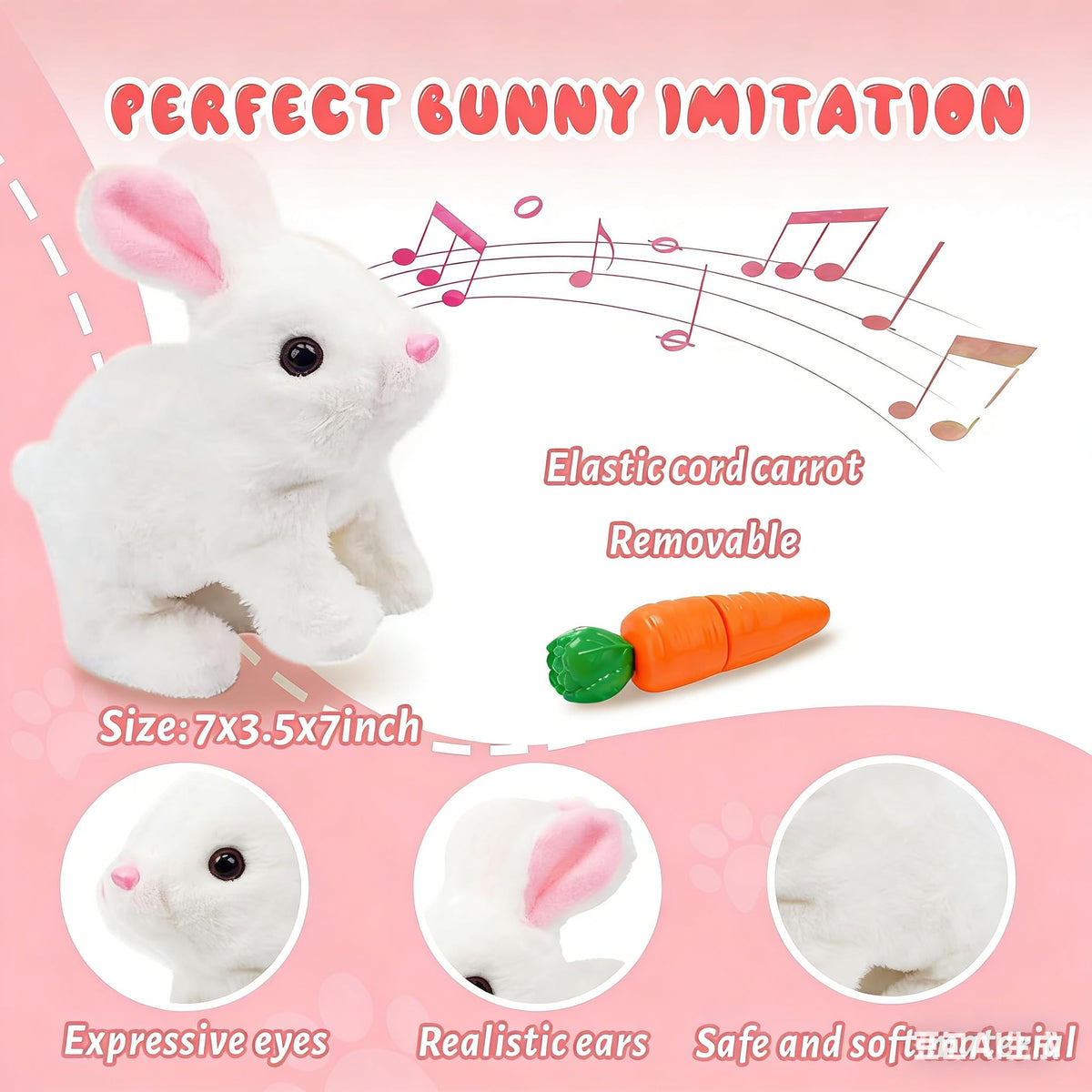 SUQ ultra-soft plush bunny ideal for hugs and bedtime.