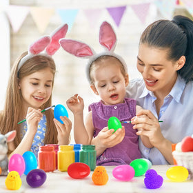SURCVIO family-friendly Easter egg hunt scene with kids enjoying the activity.