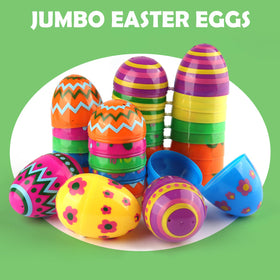 SURCVIO Easter eggs open into two halves for easy filling