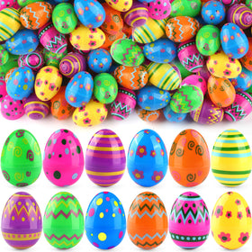 SURCVIO printed Easter egg 3-inch in bright colors for festive decoration.