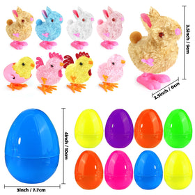 SURCVIO jumbo Easter egg with wind-up bunny inside, ideal party prize.
