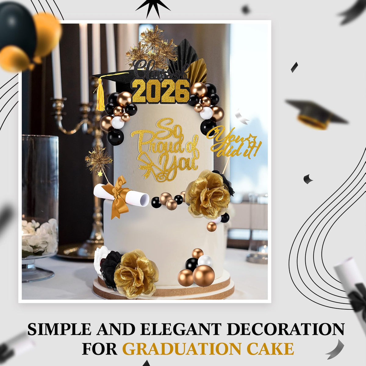 Sureio decorative balls provide varied sizes for dimensional cake decor.