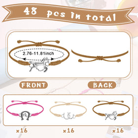 Sureio horse bracelet light brown pack shows rustic charm for outfits
