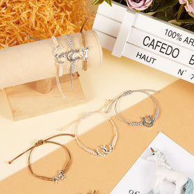 Sureio adjustable rope bracelets with easy-on clasp for quick wear.