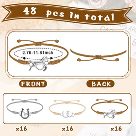 Sureio horse bracelets beige pack, versatile color for outfits and events.
