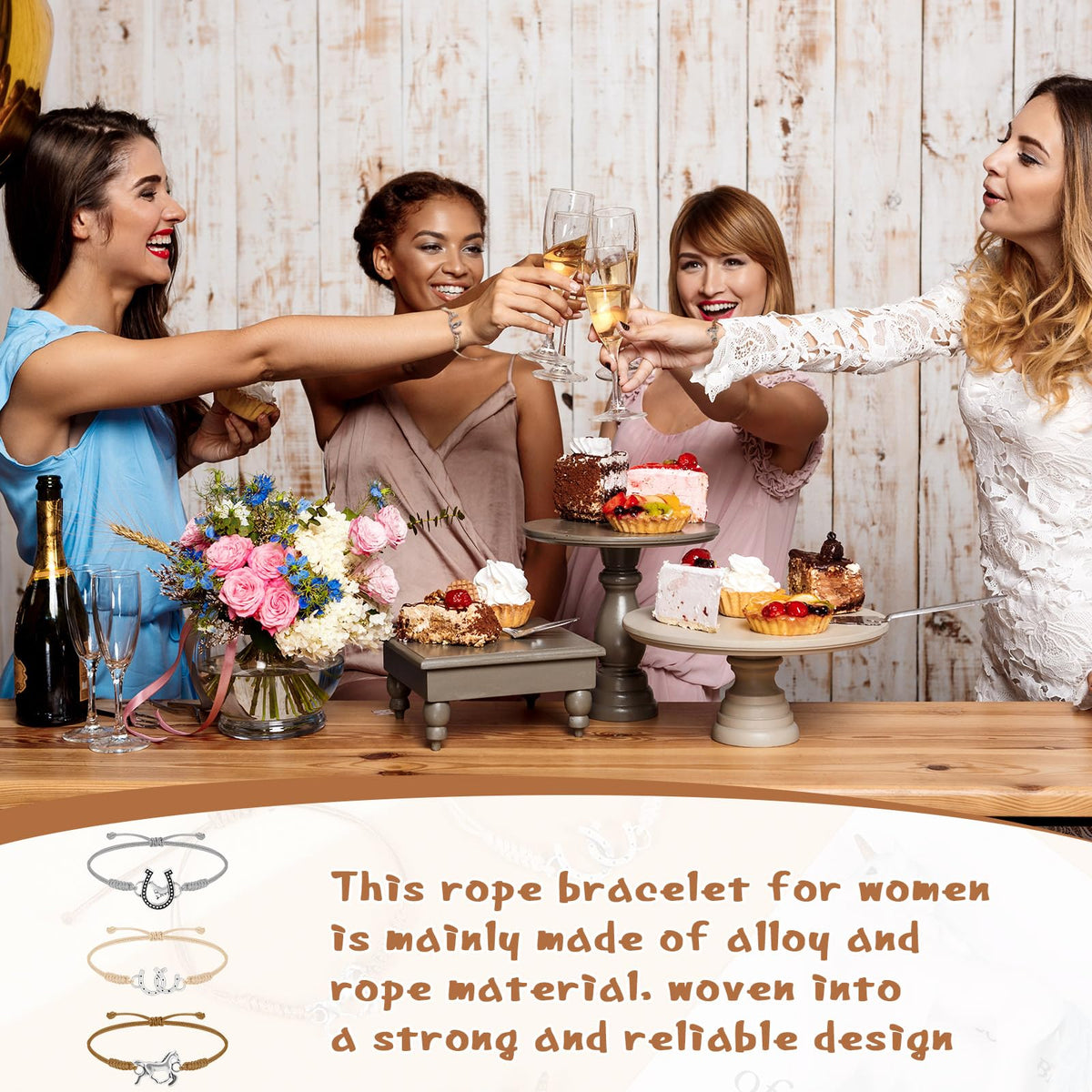 Sureio rope braided bracelet highlighting textured weave and horse-inspired style.