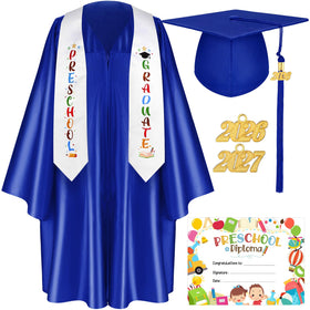 Sureio kindergarten cap in royal blue with tassel for festive graduation photos