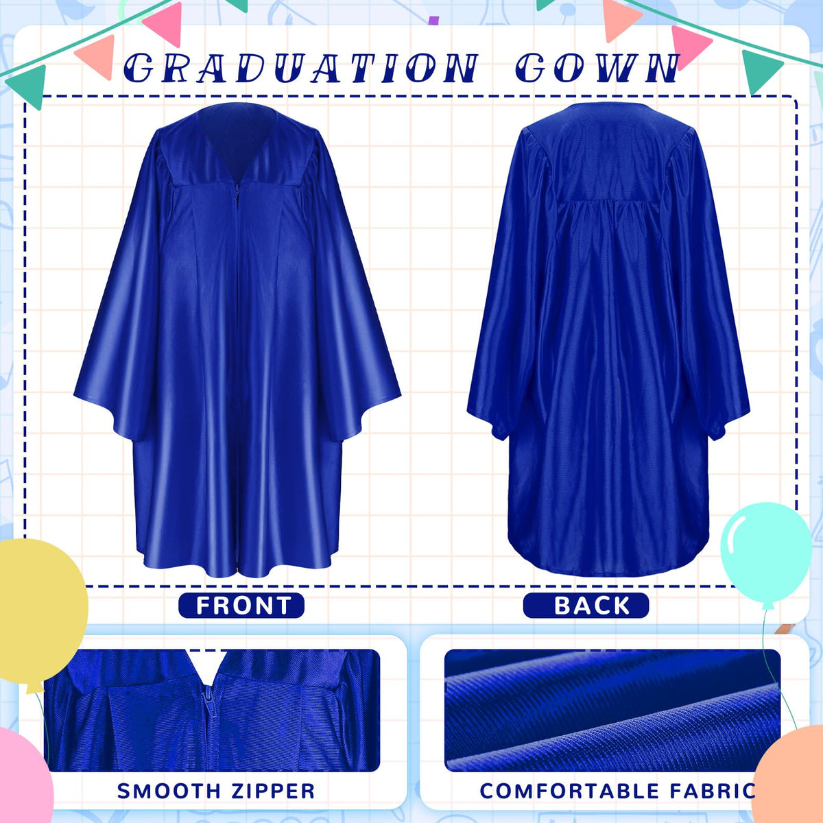 Sureio satin stole with a silky finish for a polished look