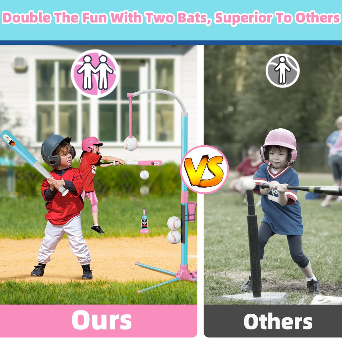 Surelect 3-in-1 T Ball Set traditional tee for steady hitting practice