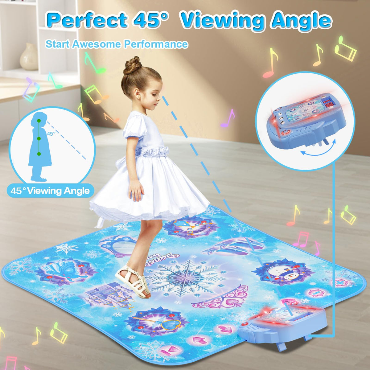Surelect dance mat with flowing lights for a captivating stage-like play