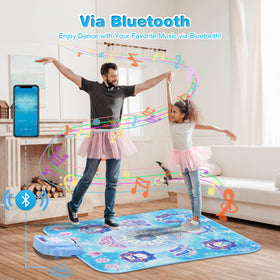 Surelect dance mat folds compactly for easy storage and transport