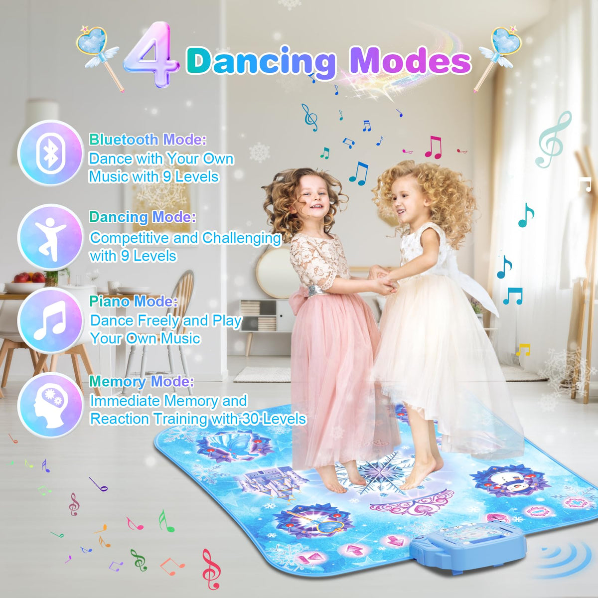 Surelect dance mat non-slip surface keeps kids safe during energetic moves