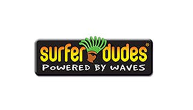 Surfer Dudes age-6-plus toy supports easy setup and shoreside fun.