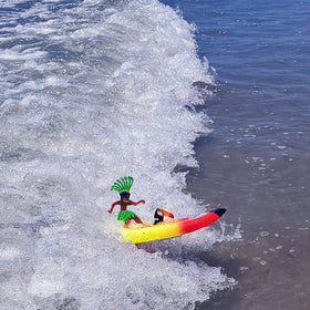 Surfer Dudes Boomerang design catches waves and returns reliably.