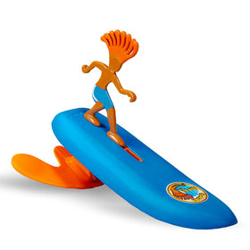 Surfer Dudes Hanalei Harry wave-powered mini-surfer riding a small surf break.