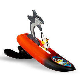 Surfer Dudes Jaws Justice figure on a wave for dynamic play