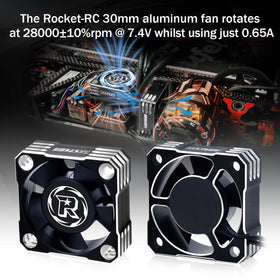 Surpass Hobby 30x30x10mm RC fan fits tight motor housings for ESC cooling.