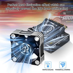 Surpass Hobby compact RC fan fits small brackets for easy installation.