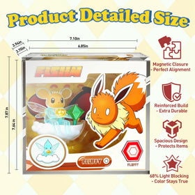 SUVQWJT acrylic case with magnetic lid for quick, secure top-loading access.