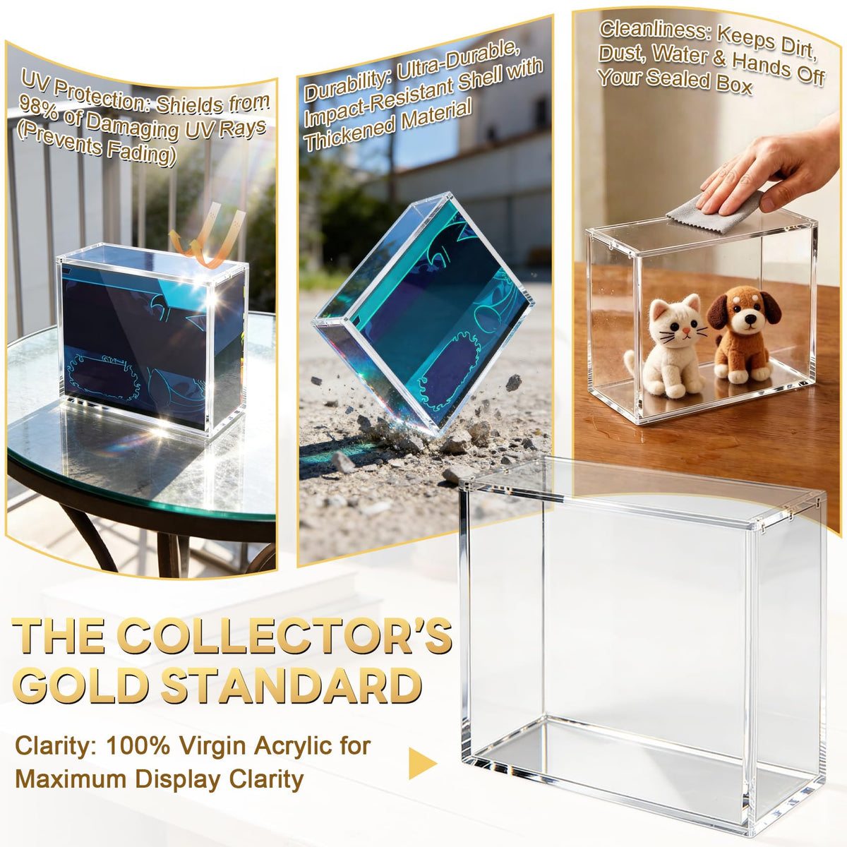 SUVQWJT durable stackable design supports neat displays without warping