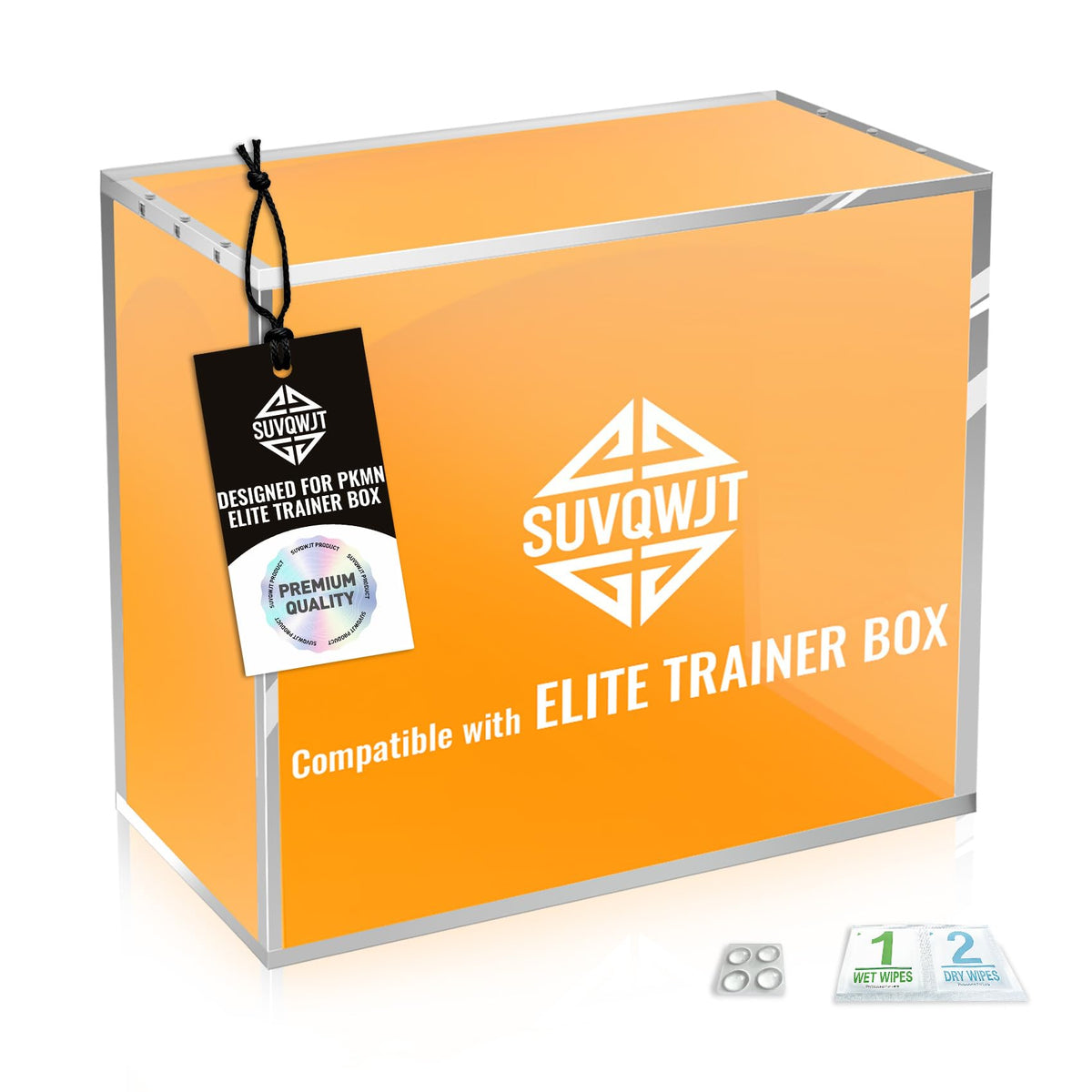 SUVQWJT Elite Trainer Box acrylic case for crystal-clear display and dust protection