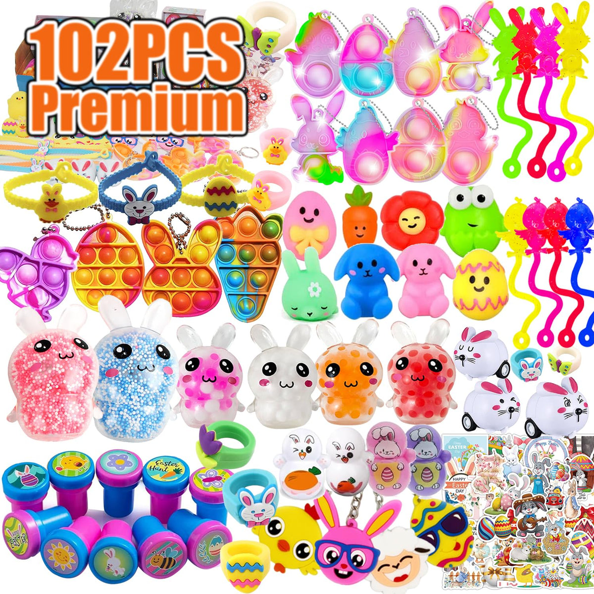 Suxkbo Easter basket fillers assortment with vibrant colors for fun egg hunts.