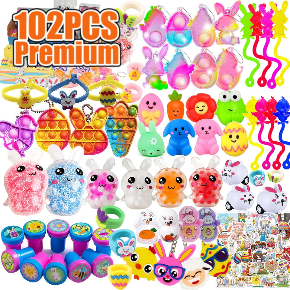 Suxkbo Easter basket fillers assortment with vibrant colors for fun egg hunts.