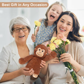 SuzziPals monkey plush as bedroom decor for playful serenity.