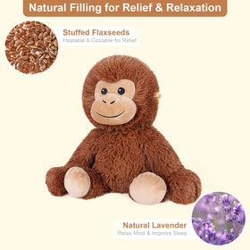 SuzziPals monkey plush close-up shows premium soft fabric for cuddling.