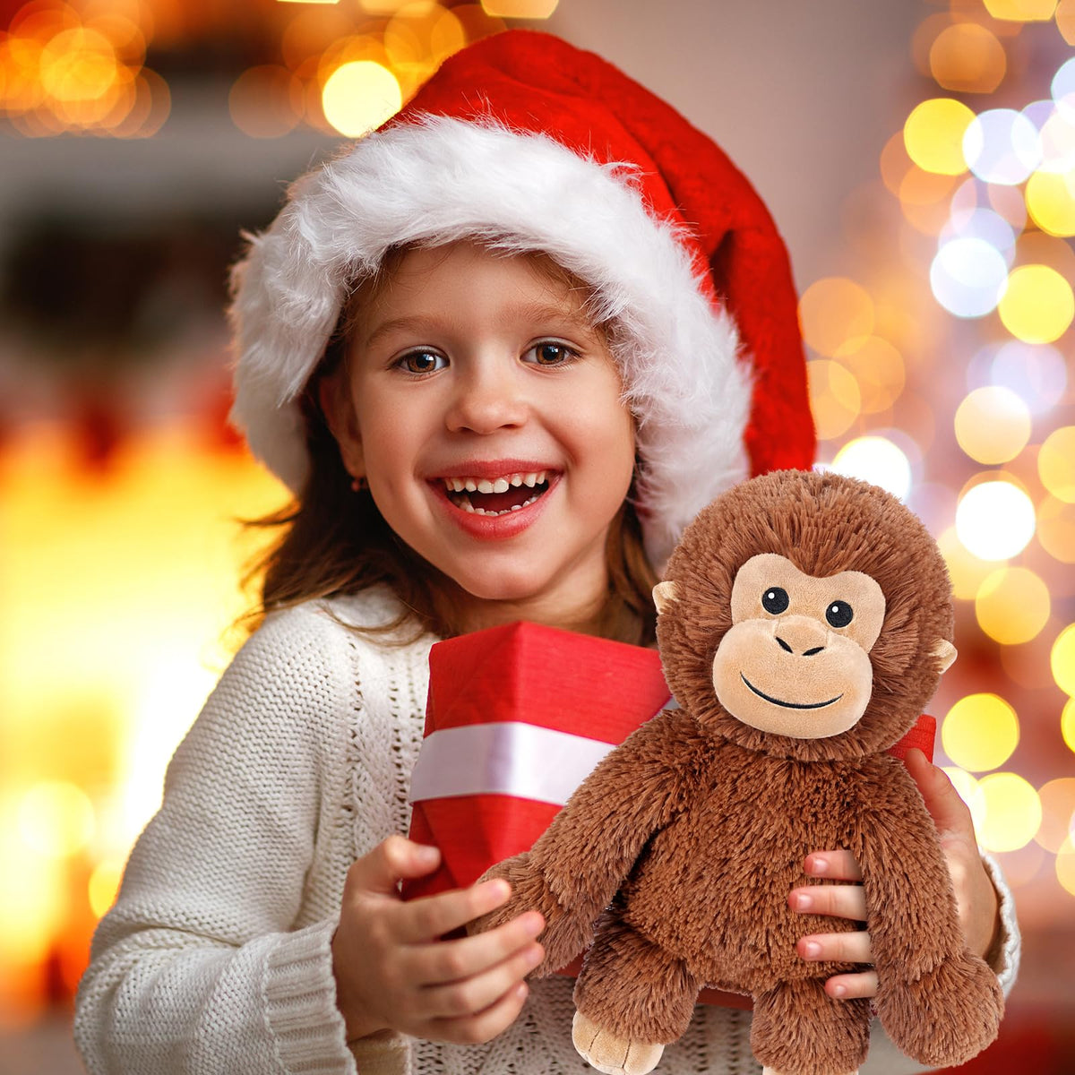 SuzziPals travel-ready plush companion fits in bags and car seats.