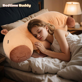 SuzziPals capybara plush in a kids' room as cozy decor
