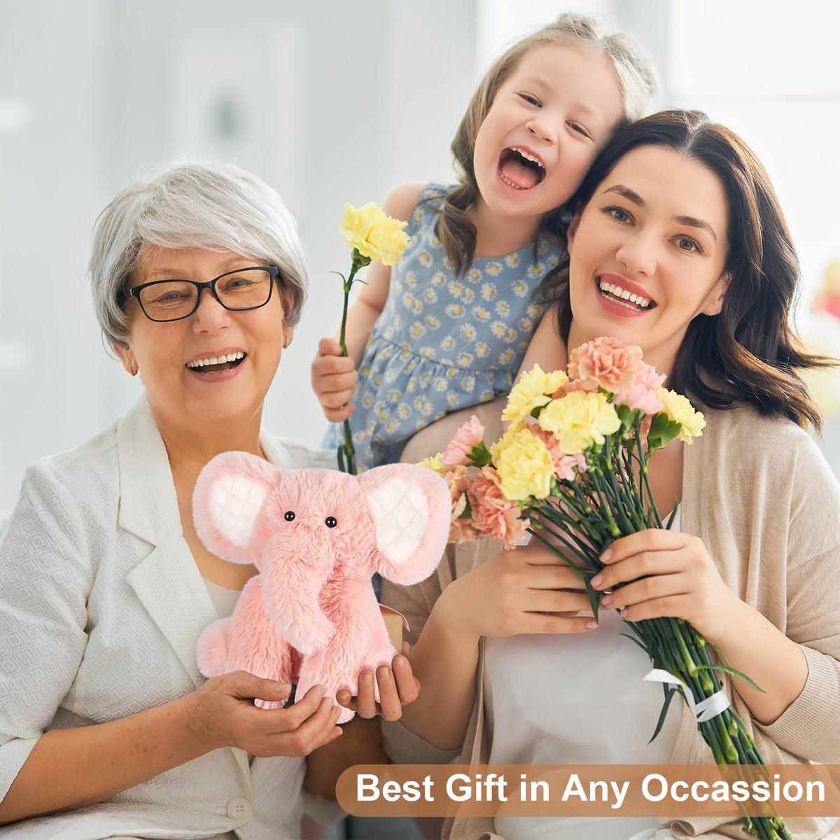 SuzziPals elephant plush adds cozy bedroom decor
