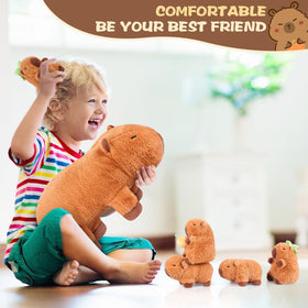 SuzziPals Capybara plush imaginative play scene encourages creative storytelling.