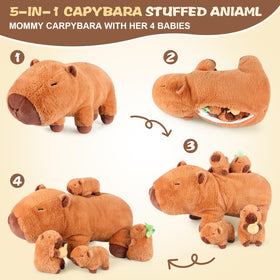 SuzziPals Capybara plush soft fabric texture inviting touch and soothing hug experience.