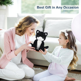 SuzziPals cat plush suitable for bedtime, travel, and reading breaks