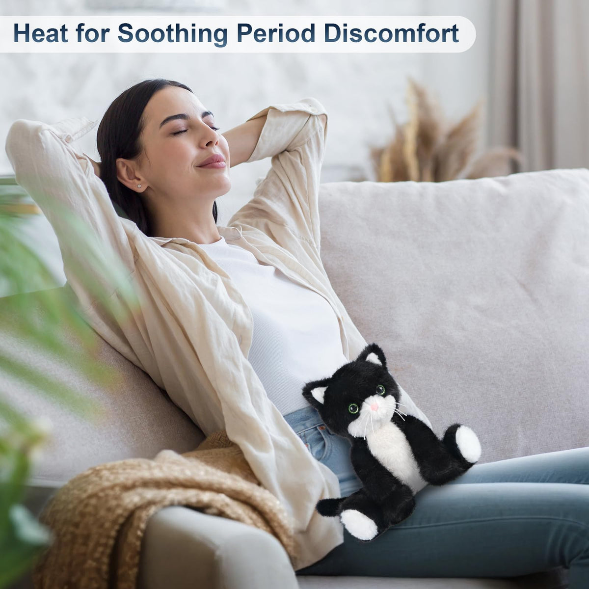 SuzziPals coolable cat plush can be frozen for cooling relief