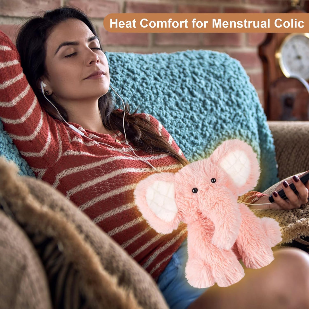 SuzziPals cooling therapy elephant plush for refreshing relief