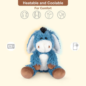 SuzziPals donkey plush used as a cooling cold pack