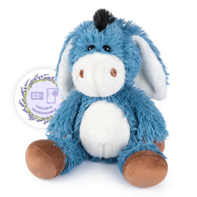 SuzziPals donkey plush heated in microwave for soothing warmth