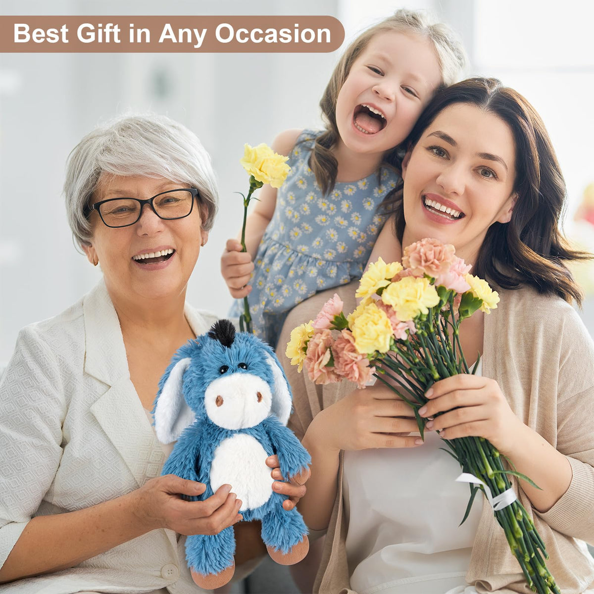 SuzziPals donkey plush kid-friendly soft cuddle toy