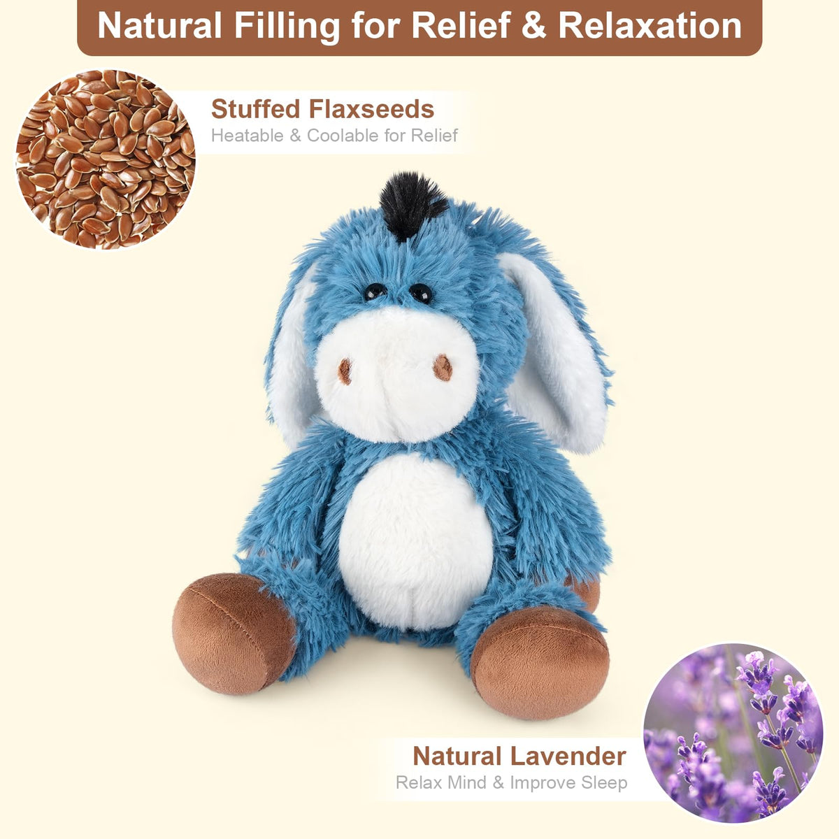SuzziPals donkey plush lavender scent promotes calm evenings