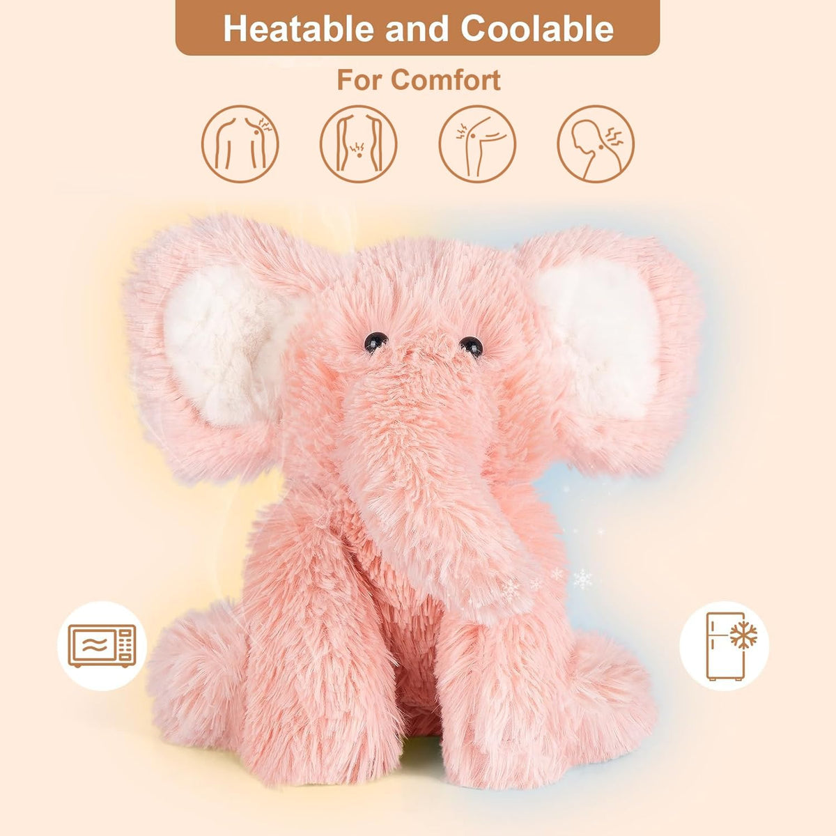 SuzziPals elephant heating pad image offering gentle warmth