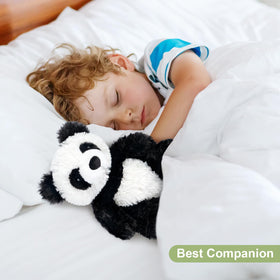 SuzziPals soft panda toy doubles as a heating pad for quick comfort.