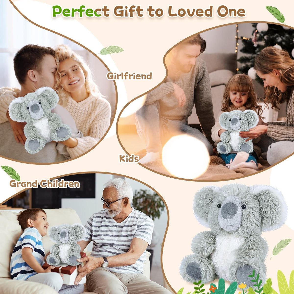 SuzziPals koala plush is a charming cuddle buddy with aroma and warmth.