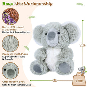 SuzziPals koala plush scented with lavender creates a calming bedtime atmosphere.