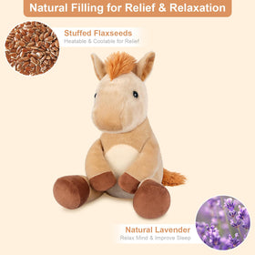 SuzziPals lavender heating pad horse — soothing aroma and gentle warmth for evening calm.
