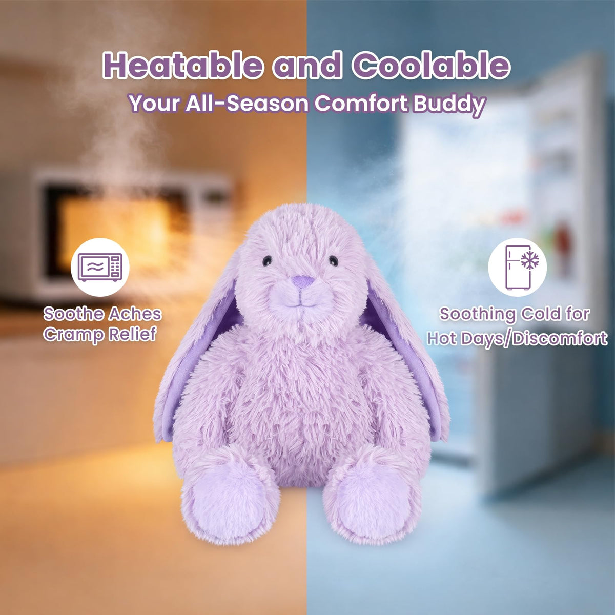 SuzziPals Lumina coolable bunny for gentle cold therapy.