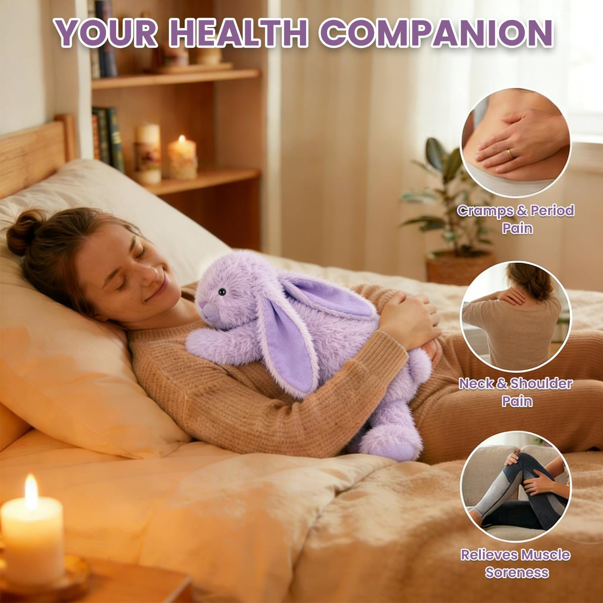 SuzziPals Lumina lavender-filled plush offers calming scent.