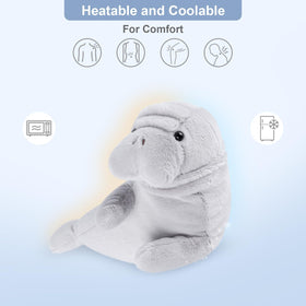 SuzziPals manatee plush with soft fabric designed for daily hugs and comfort.