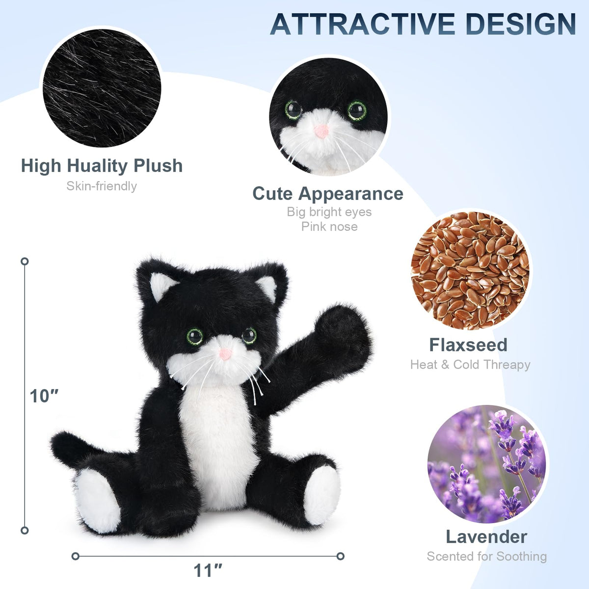 SuzziPals microwavable heating pad cat toy for soothing warmth